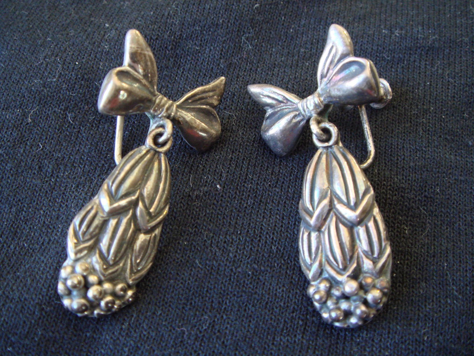 Early Margot De Taxco Sterling Silver Scewback Earrings (1 of 5)