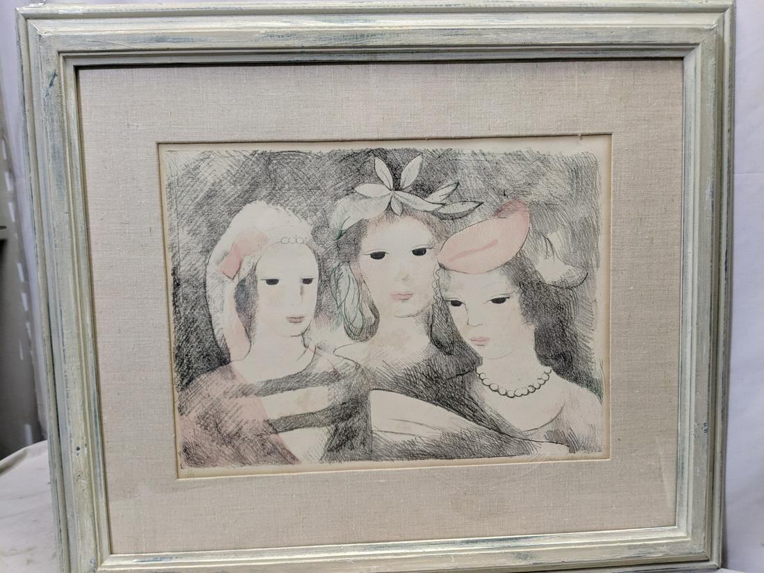 Marie Laurencin Pencil Signed Lithograph 3 Ladies (1 of 15)