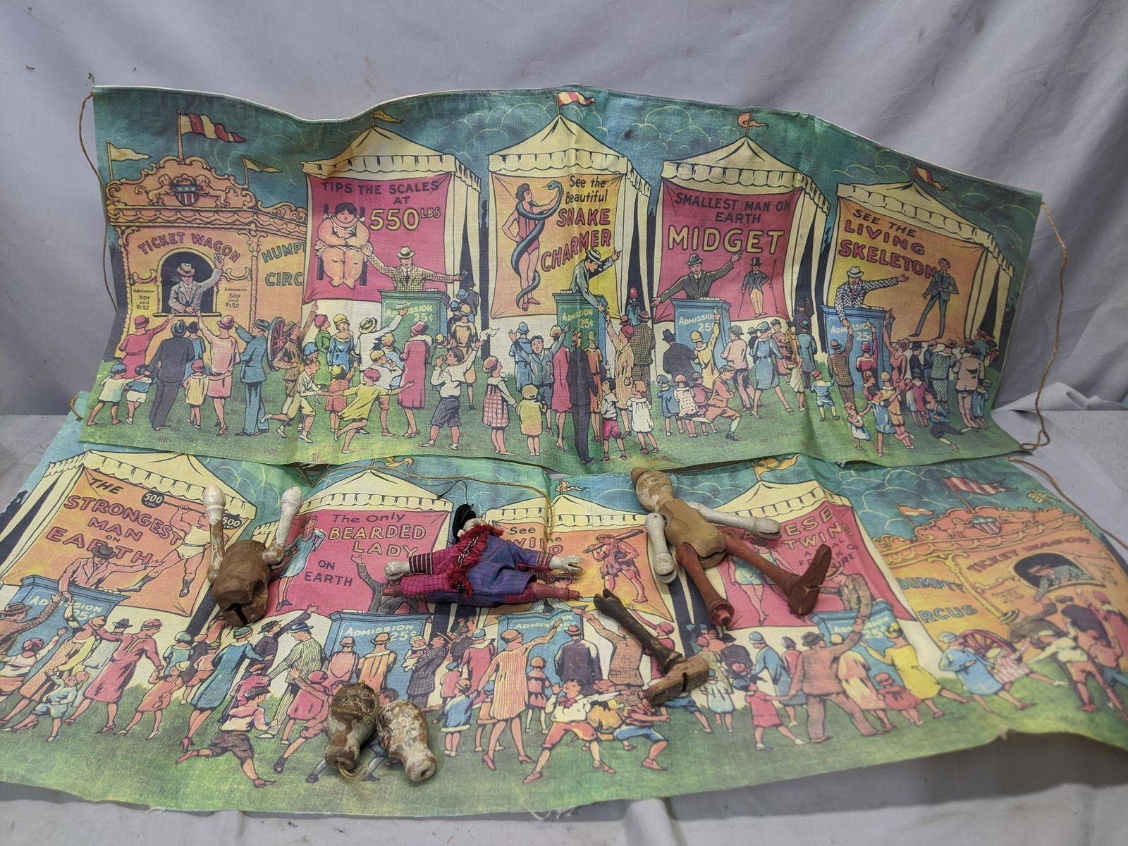 c1910 Schoenhut Wooden Puppets & Circus Background (1 of 12)