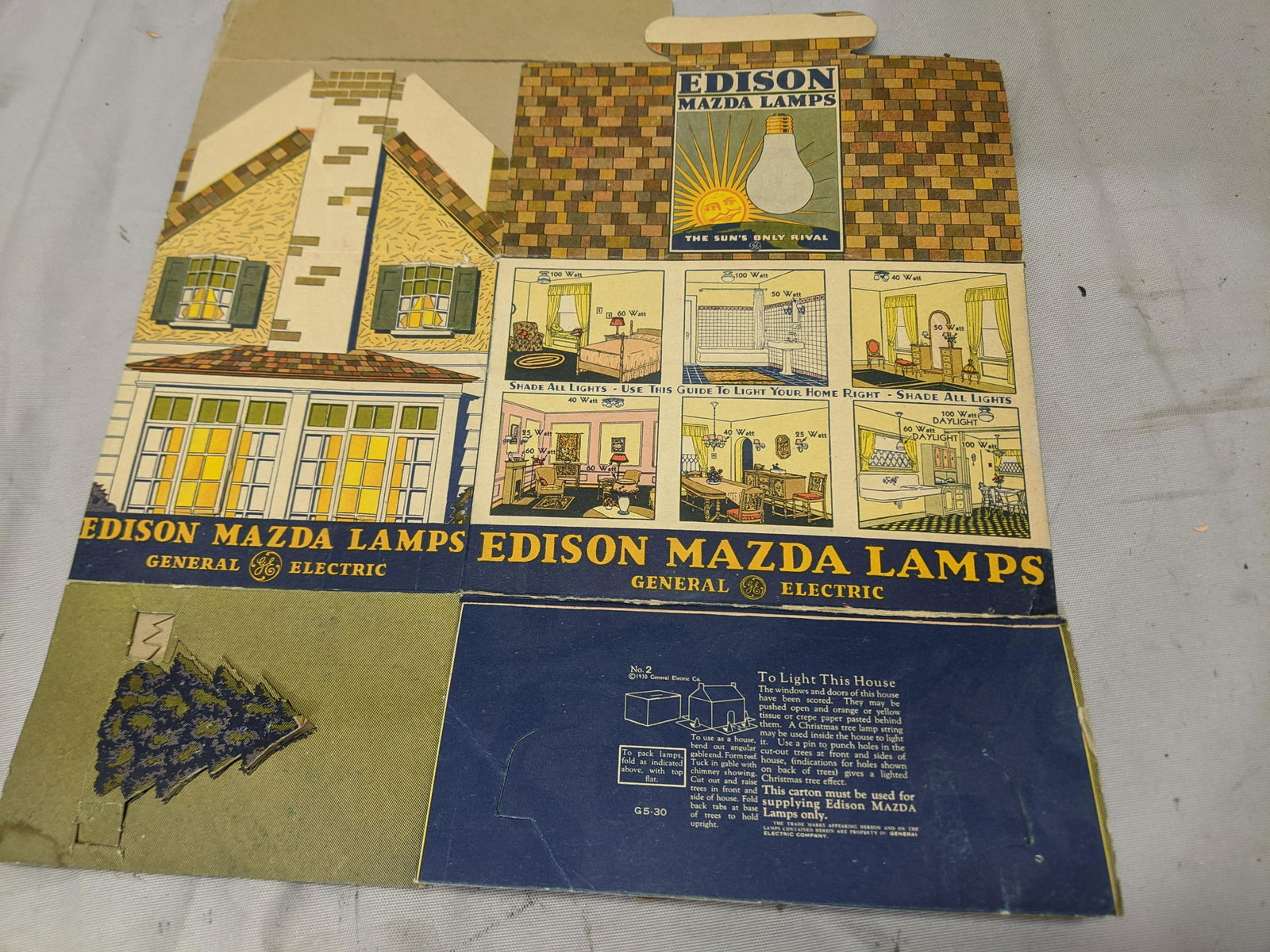 Old GE General Electric Edison Mazda Lamps Doll House (1 of 6)