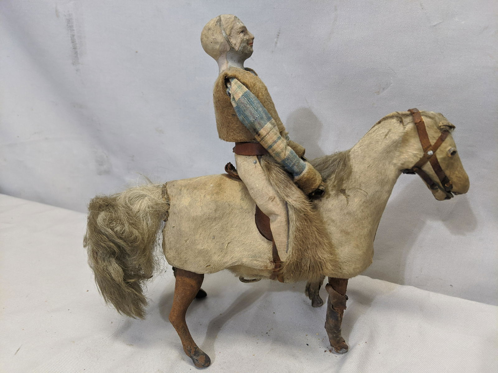 c1900 German Hide Covered Wind Up Bucking Bronco Horse (1 of 7)