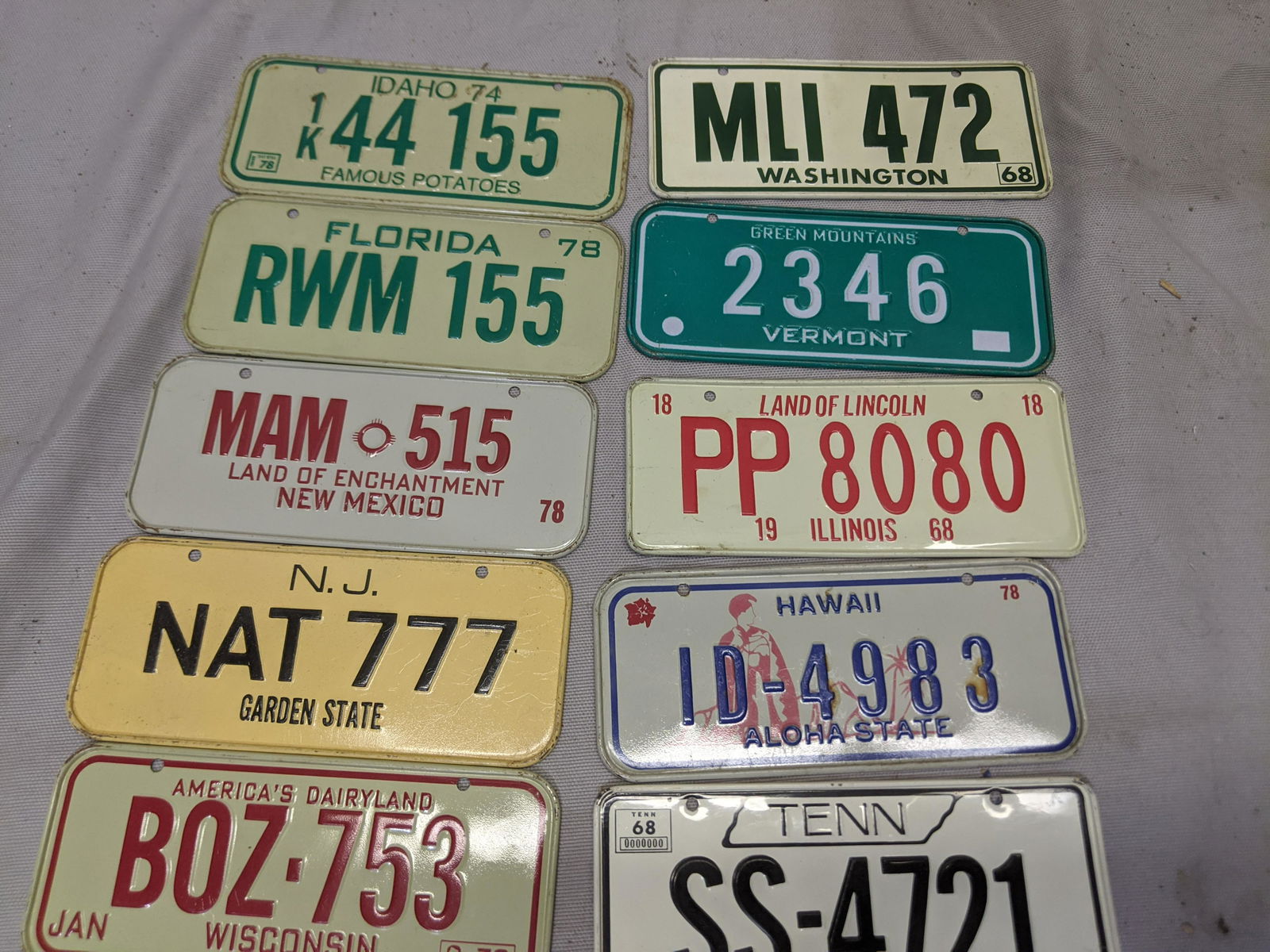 Lot 10 1960-70's Small Bike Motorcycle License Plates (1 of 7)