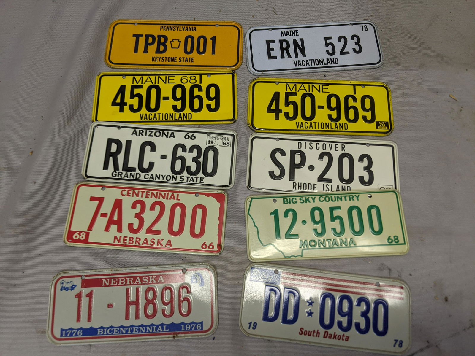 Lot 10 1960-70's Small Bike Motorcycle License Plates (1 of 7)