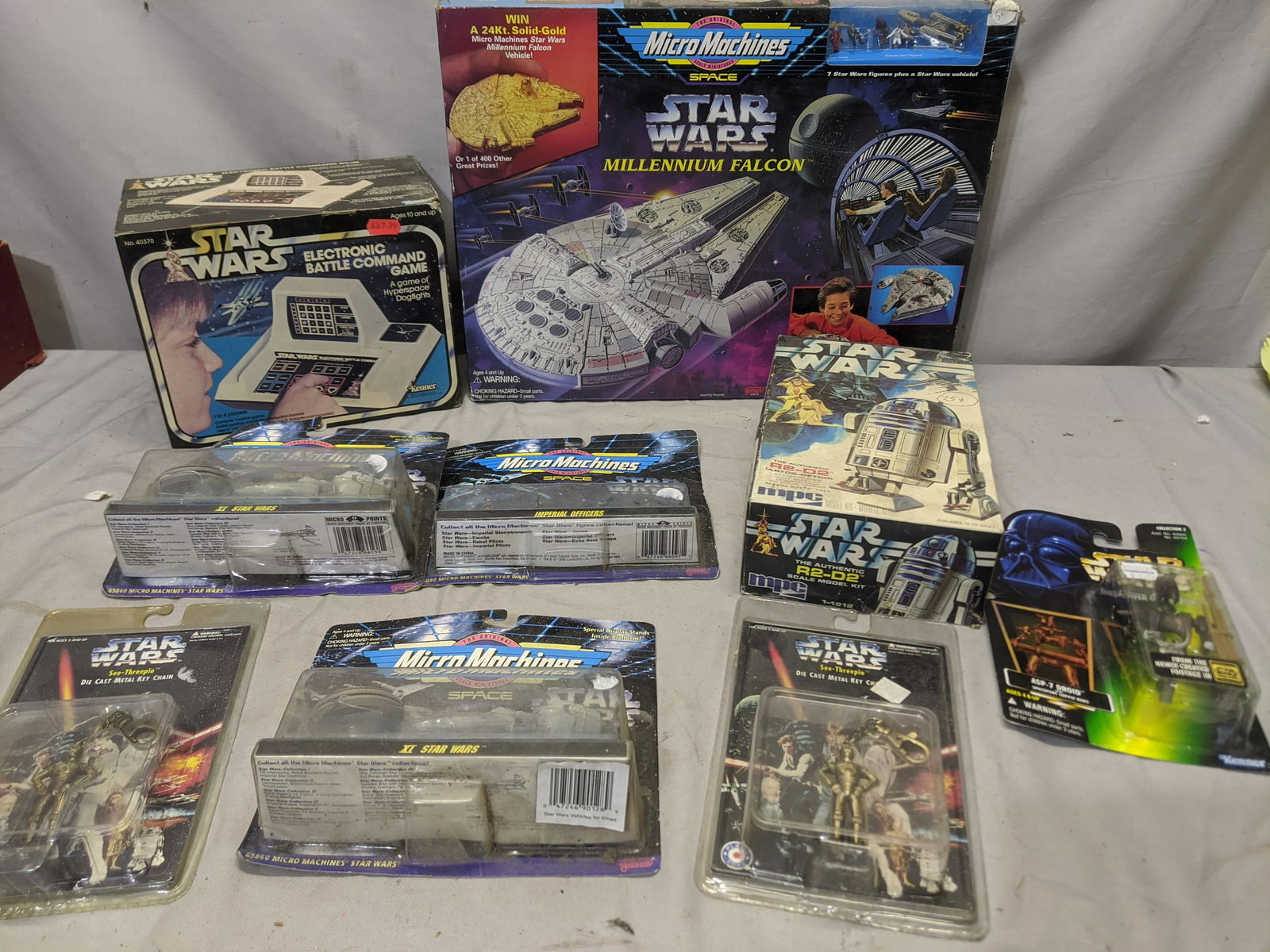 Lot 9 Old Star Wars Items Micro Machines Electronic (1 of 8)