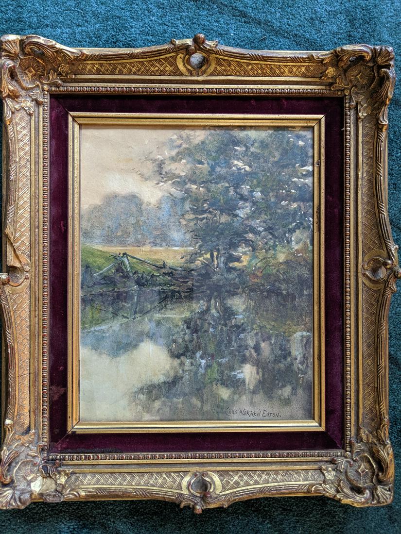 Charles Warren Easton Reflections Pond Watercolor (1 of 12)