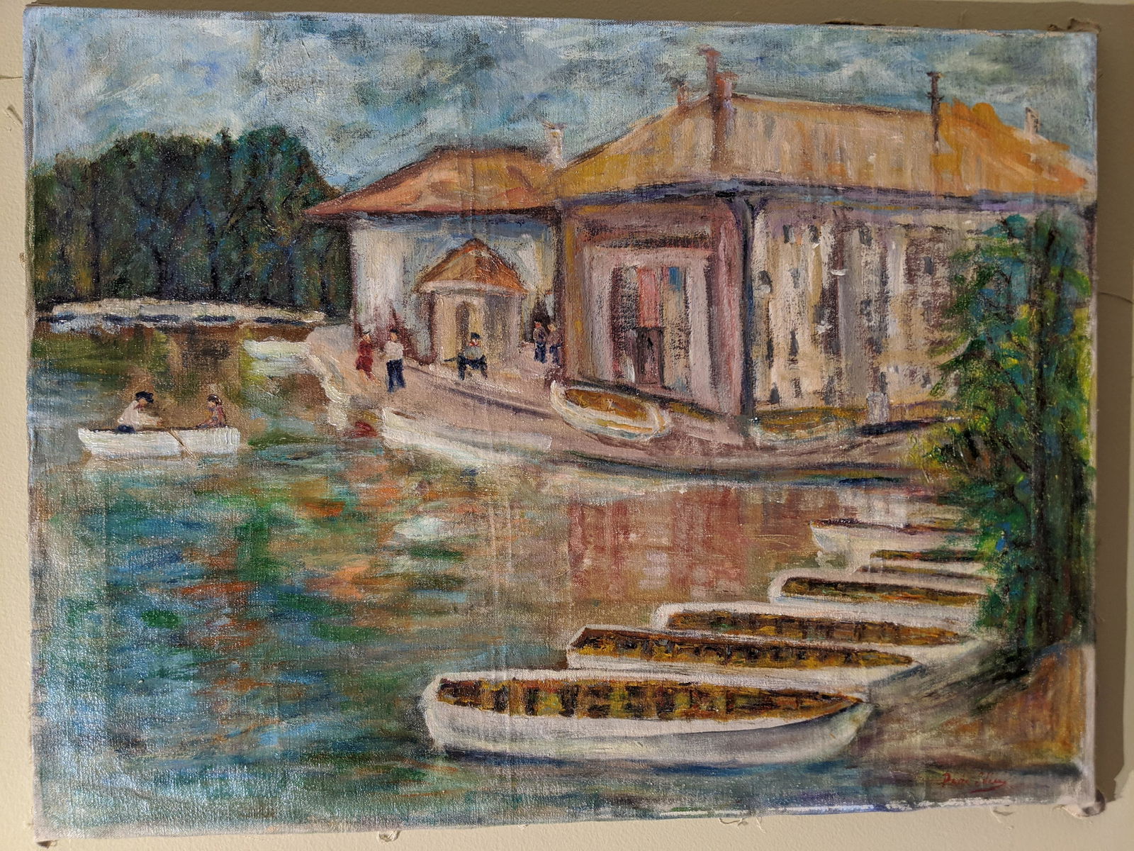 Dixie Selden Boathouse Oil Painting (1 of 13)