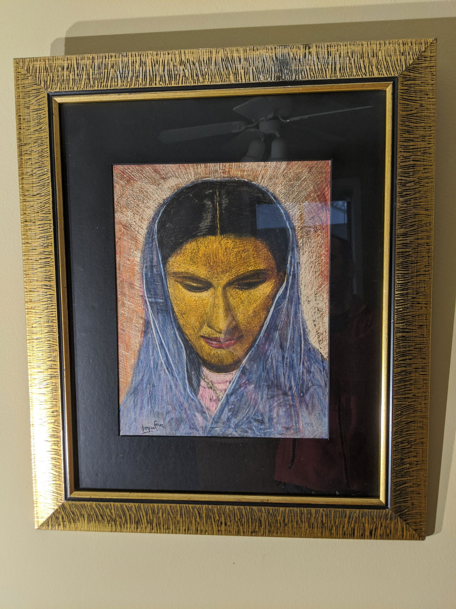 Daniel Vasquez Diaz Woman & Blue Scarf Original (1 of 10)