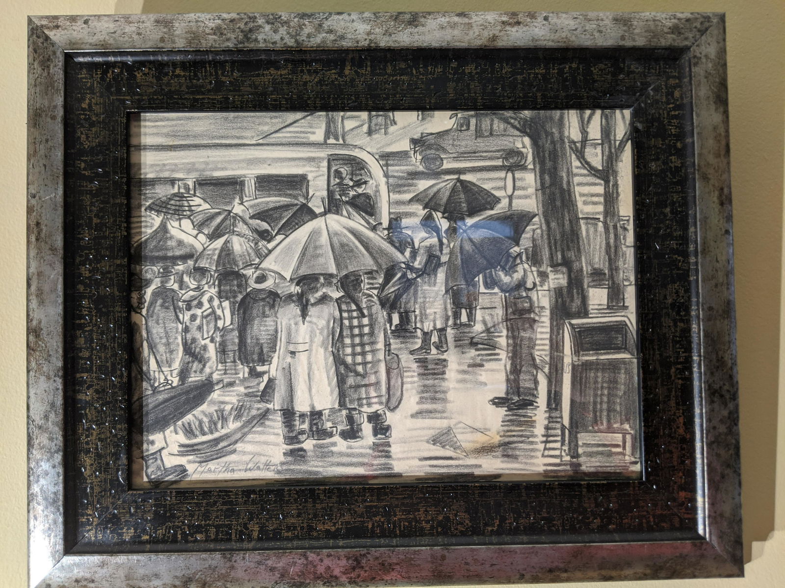 Martha Walter Rainy Day Impressionist Drawing (1 of 9)