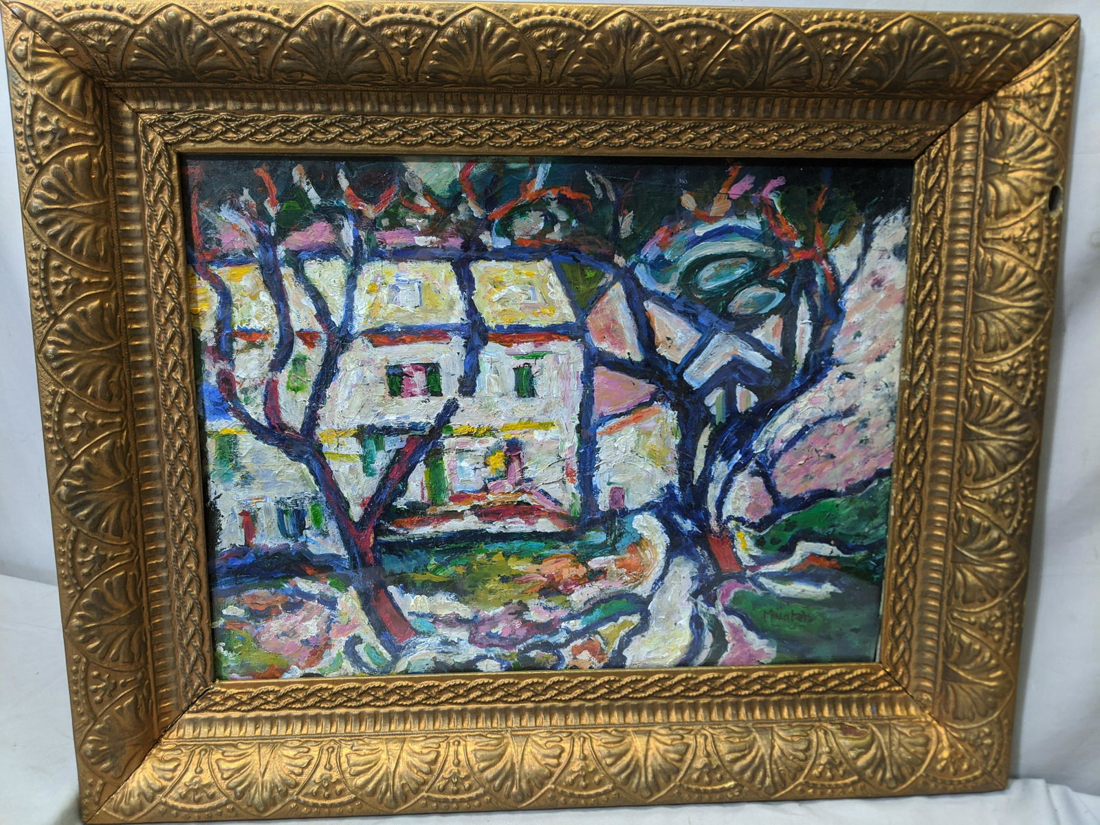 Gabriele Münter Expressionist House & Trees Oil (1 of 16)