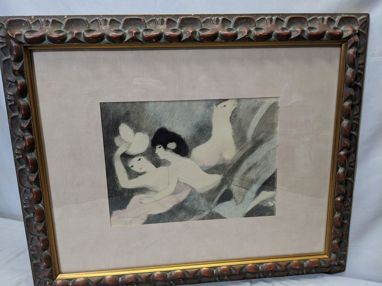 Marie Laurencin Deux Juene Femmes Watercolor Painting (1 of 10)