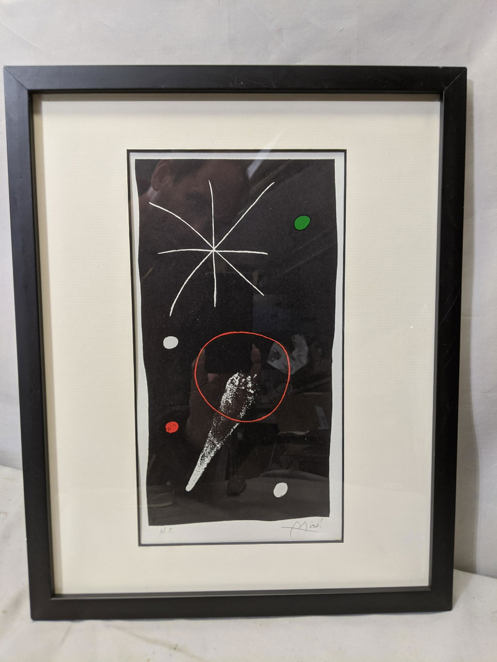 Jean Miro Pencil Signed Colored Lithograph HC Edition (1 of 9)