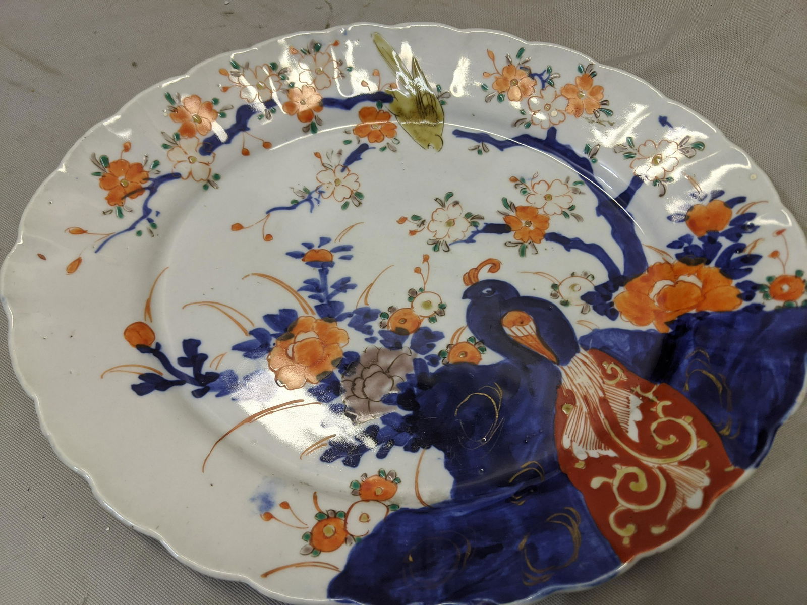 Antique Japanese Imari Porcelain Oval Painted Platter (1 of 6)