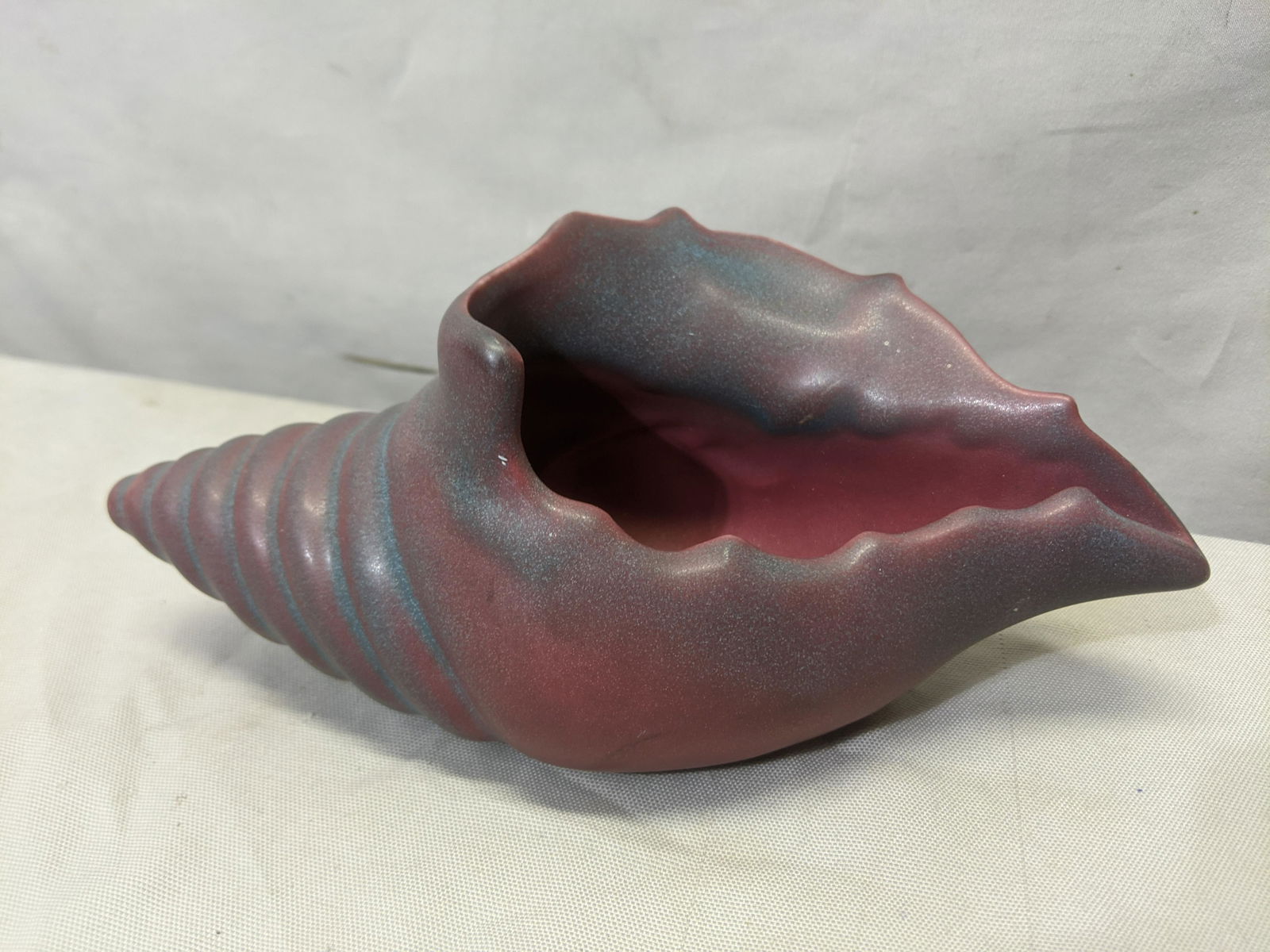 Vintage Van Briggle Conch Shell Maroon & Purple (1 of 6)