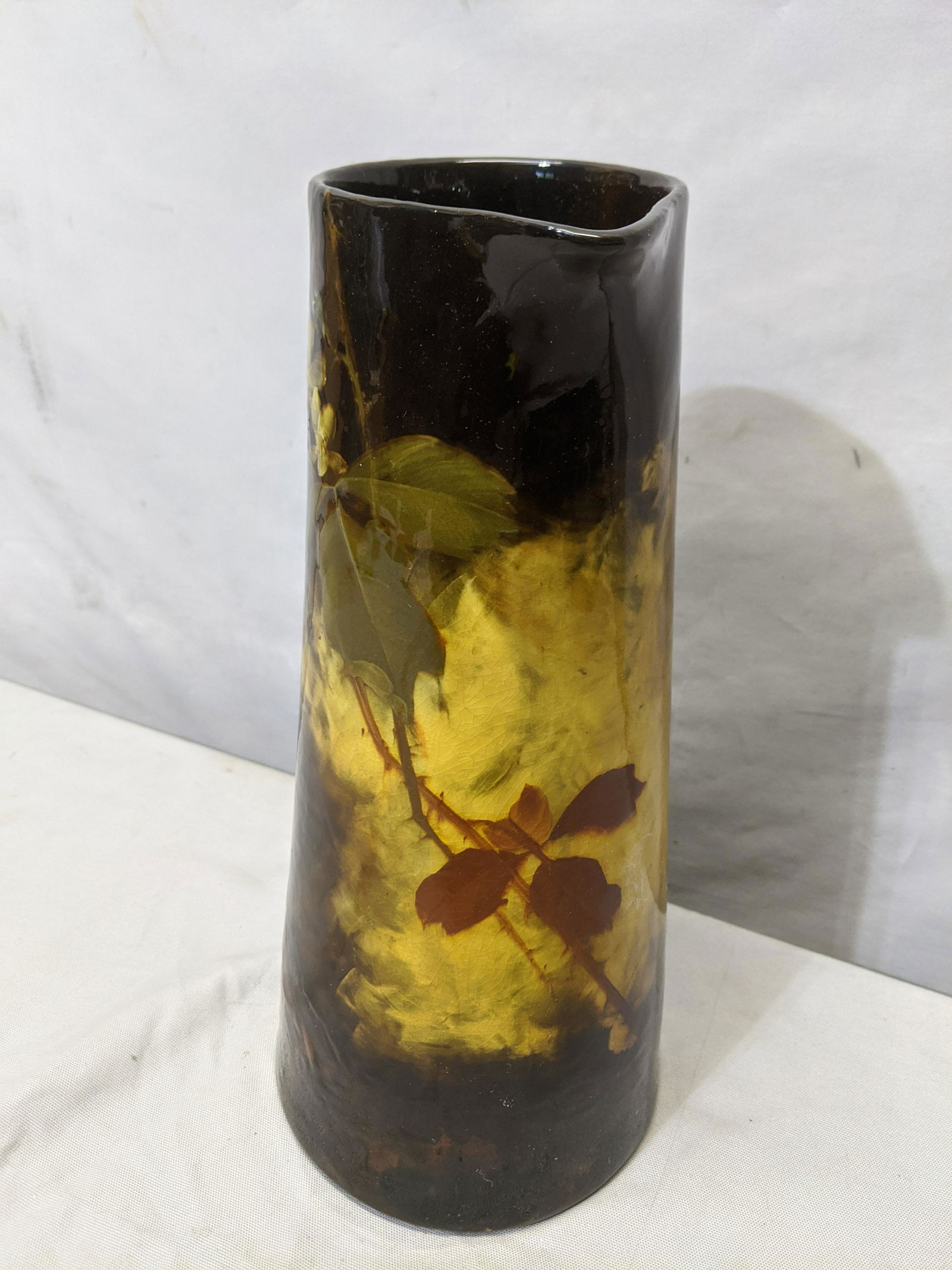 Vintage Artist Signed Handpainted Tall Art Pottery (1 of 6)