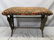 Antique Art Nouveau Cast Iron Upholstered Bench
