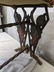 Antique Art Nouveau Cast Iron Upholstered Bench - 6
