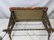 Antique Art Nouveau Cast Iron Upholstered Bench - 7