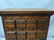 Antique Oak Wood Index File Drawer Table Top Cabinet - 2