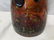 Makora Poland Hand Made Art Glass Brown Vase w/ Black - 2