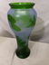 Emile Galle Green Blue Cameo Art Glass Vase w/ Birds - 3