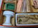 Antique Dolly' s Bath and Toilet Set in Box w/ Bisque - 5