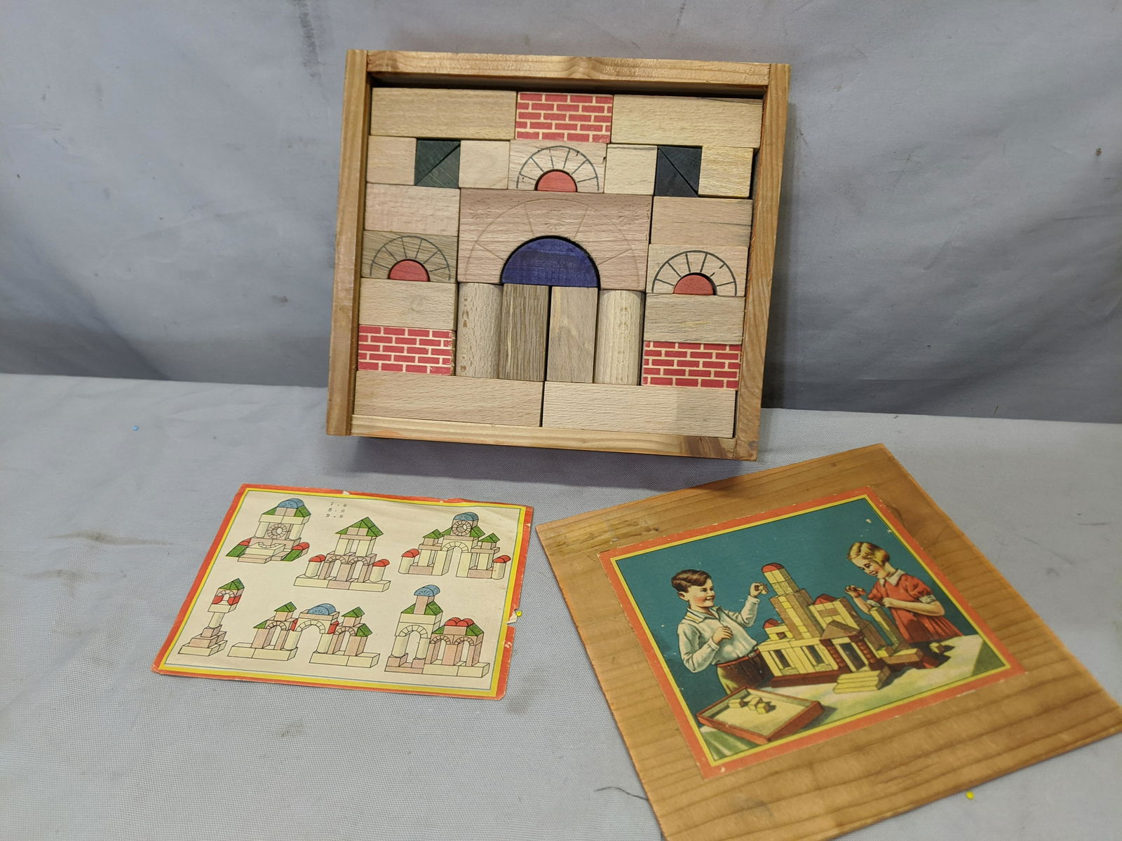 Antique German Wooden Building Blocks in Box (1 of 5)