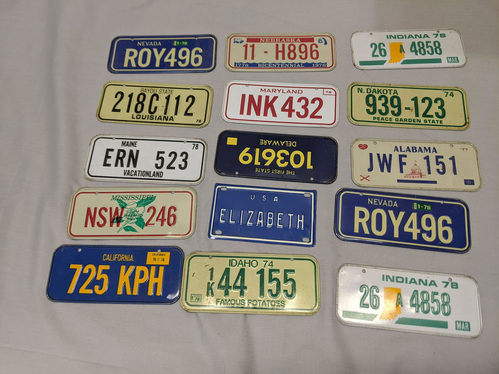 Lot 15 1960-70's Small Bike Motorcycle State License (1 of 4)