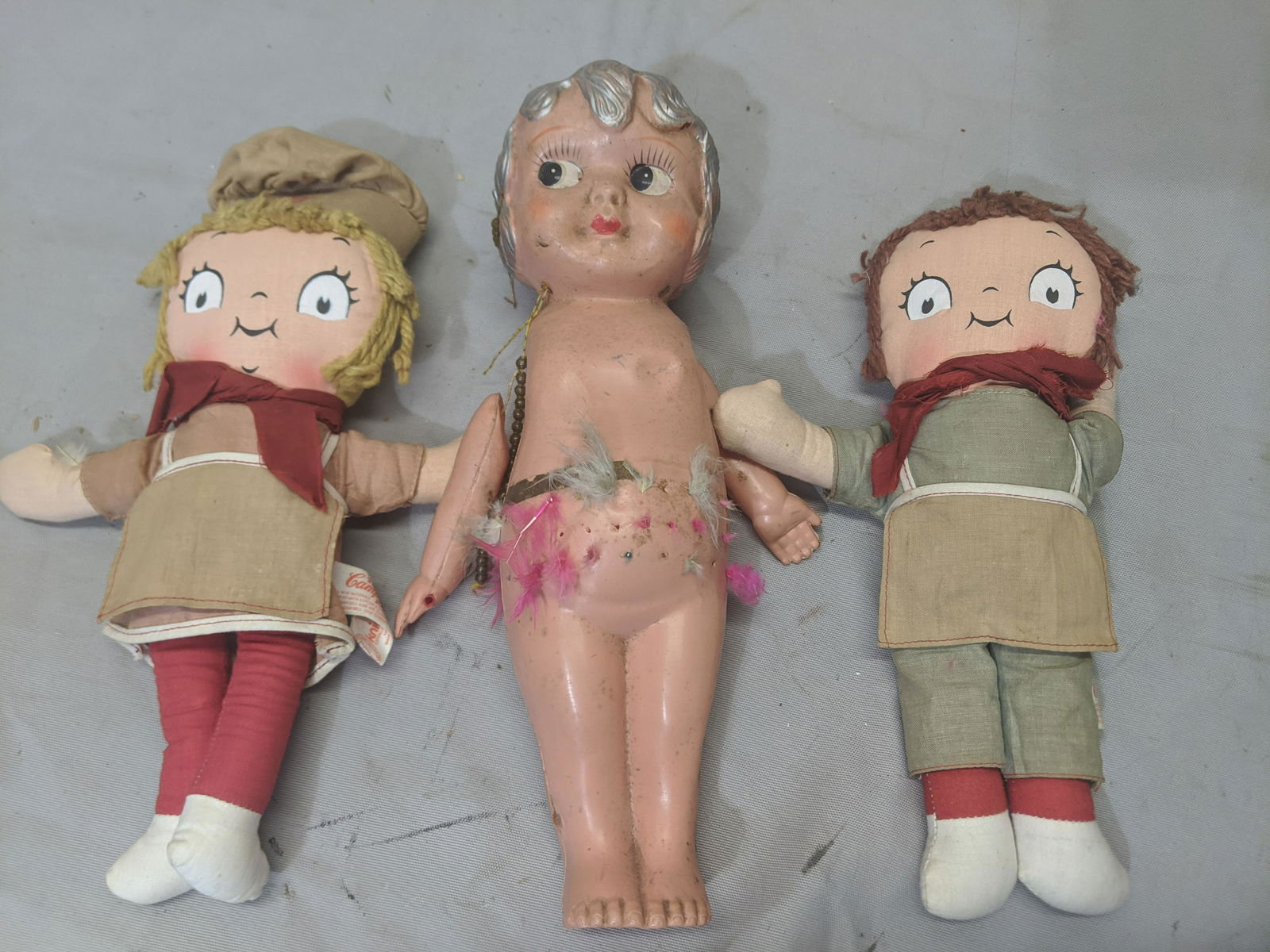 Lot 3 Dolls Knickerbocker Campbell Kids & Celluloid (1 of 7)