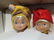 1987 Kyknbl Russian Cell-Plastic 2 Dolls in Original - 2