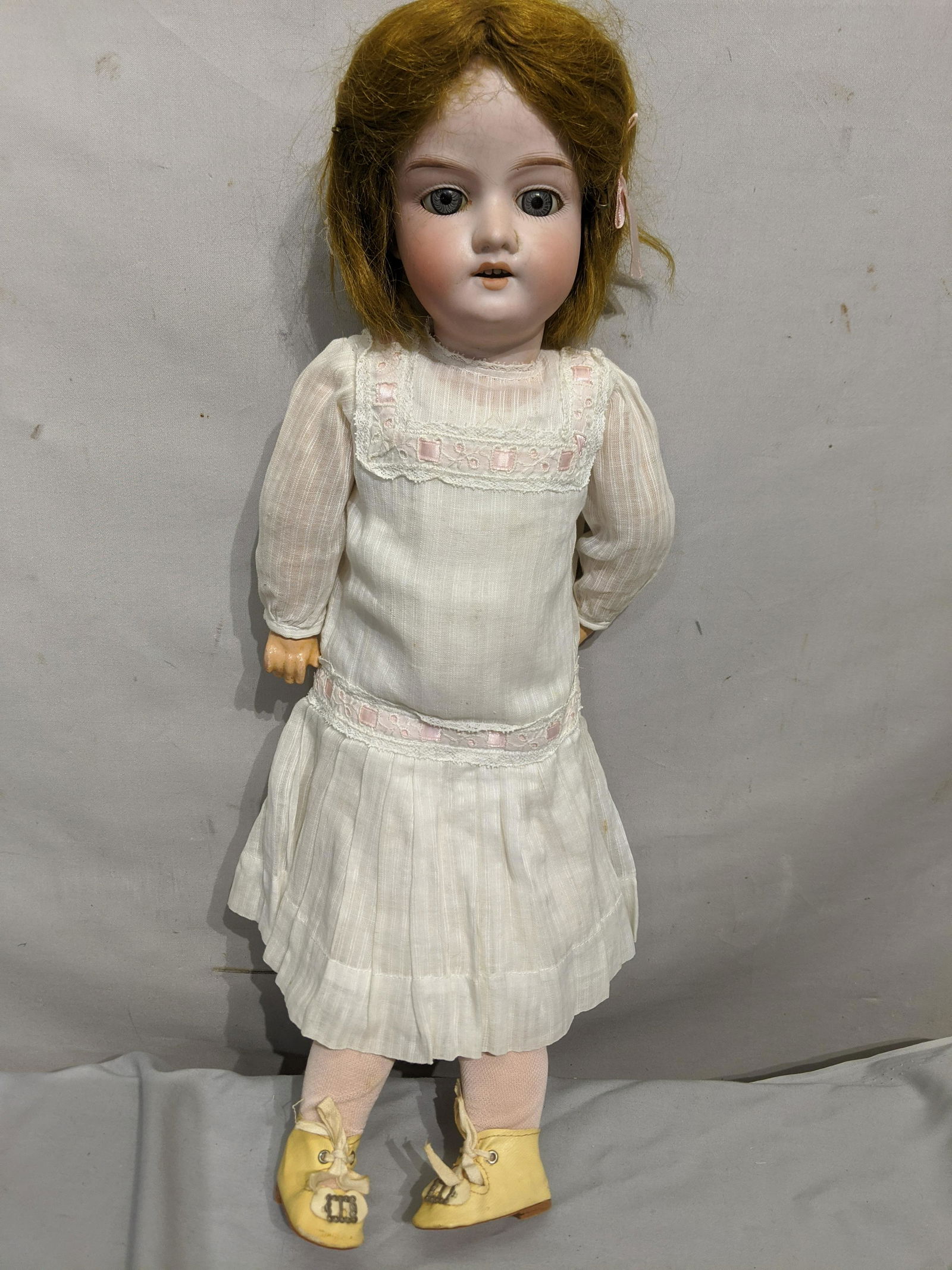 Armand Marseille A&M 390 Bisque Doll of Girl in Dress (1 of 8)