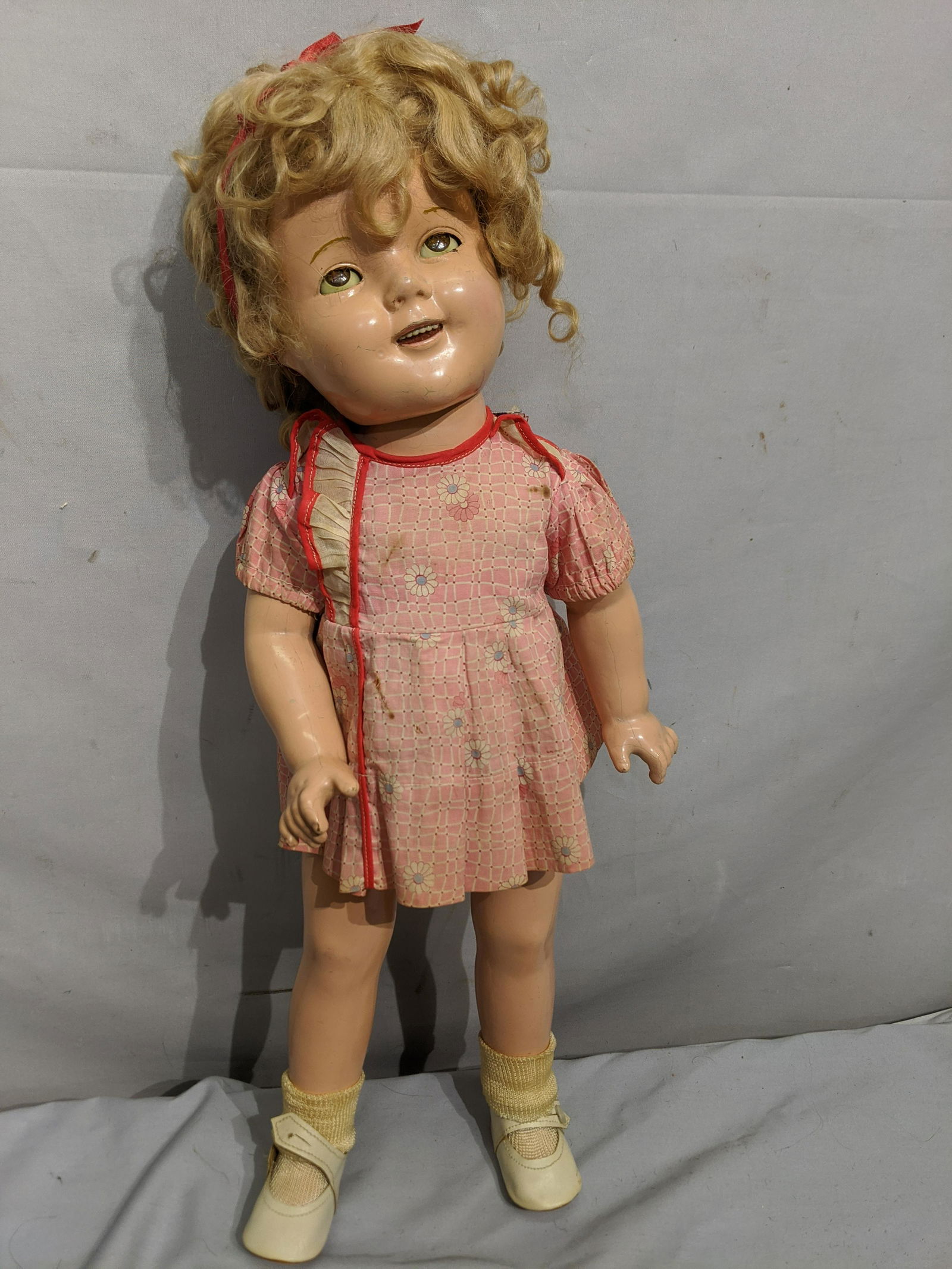 Ideal Composition Shirley Temple 19 high Doll Open (1 of 7)