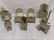 Set 8 Pcs Antique Green Doll House Furniture