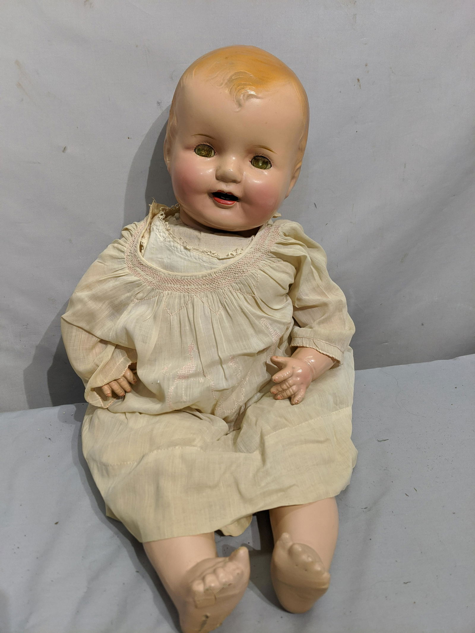 Large Antique 23 high Baby Composition Doll (1 of 8)