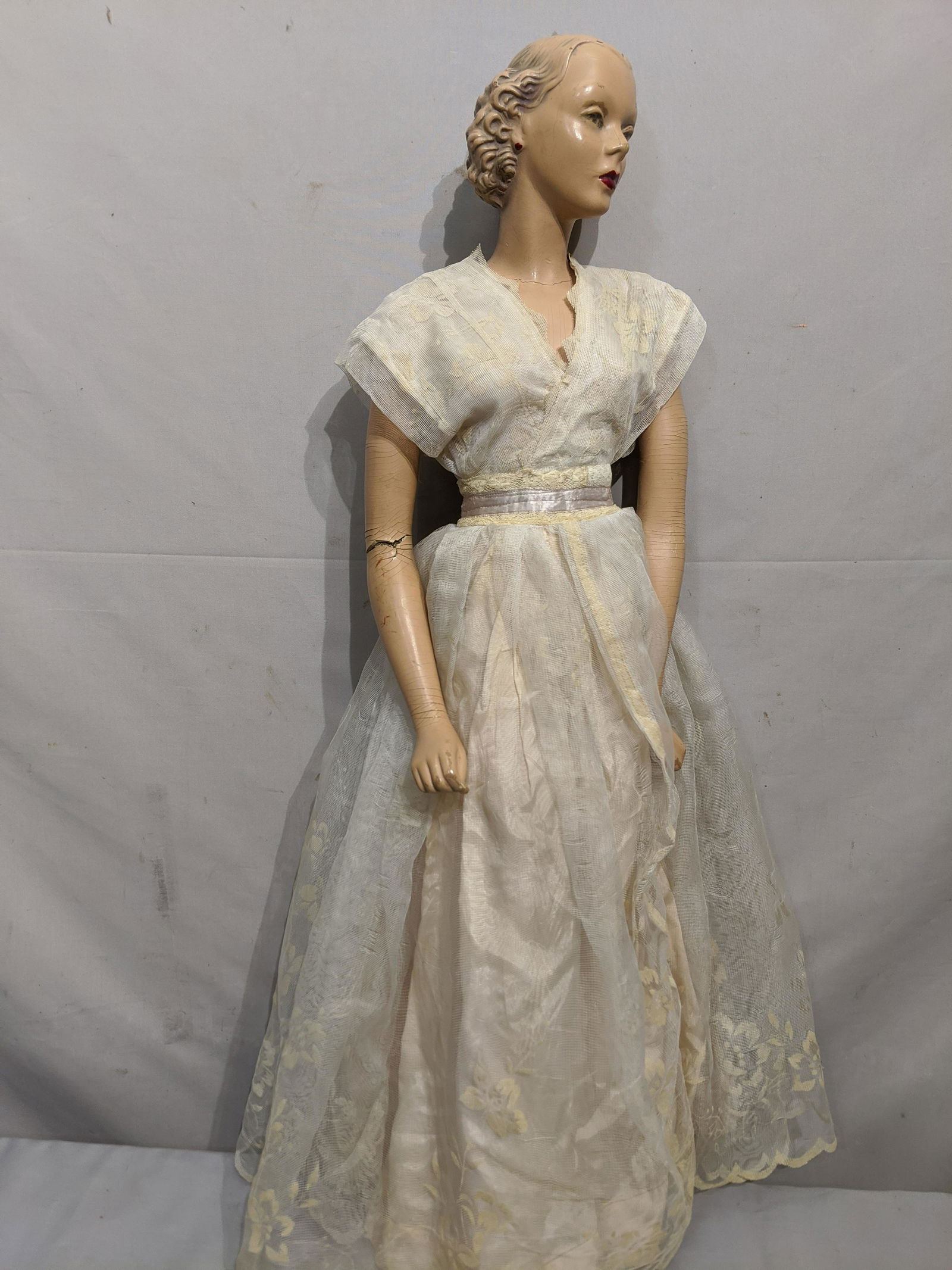 c1950 Composition Store Display Doll Model of Woman (1 of 10)