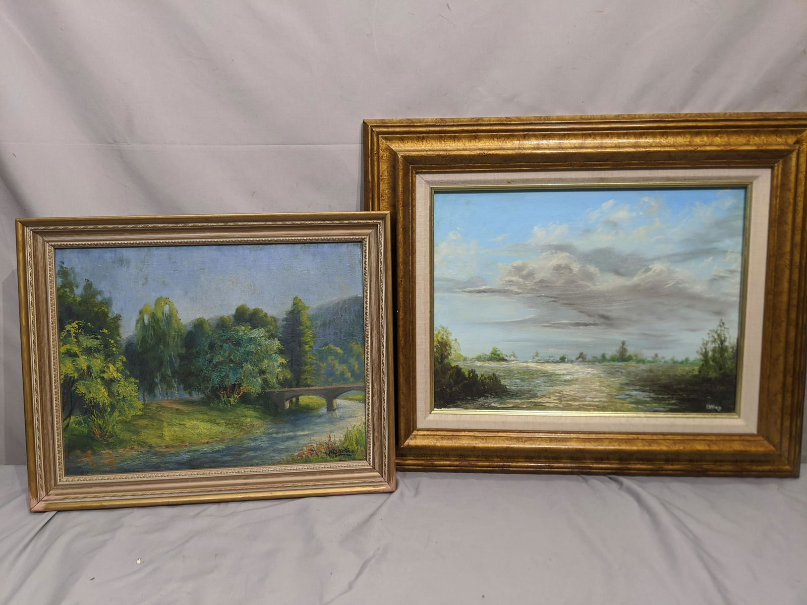 Lot 2 Signed Framed Landscape Oil Paintings P Wag etc (1 of 14)