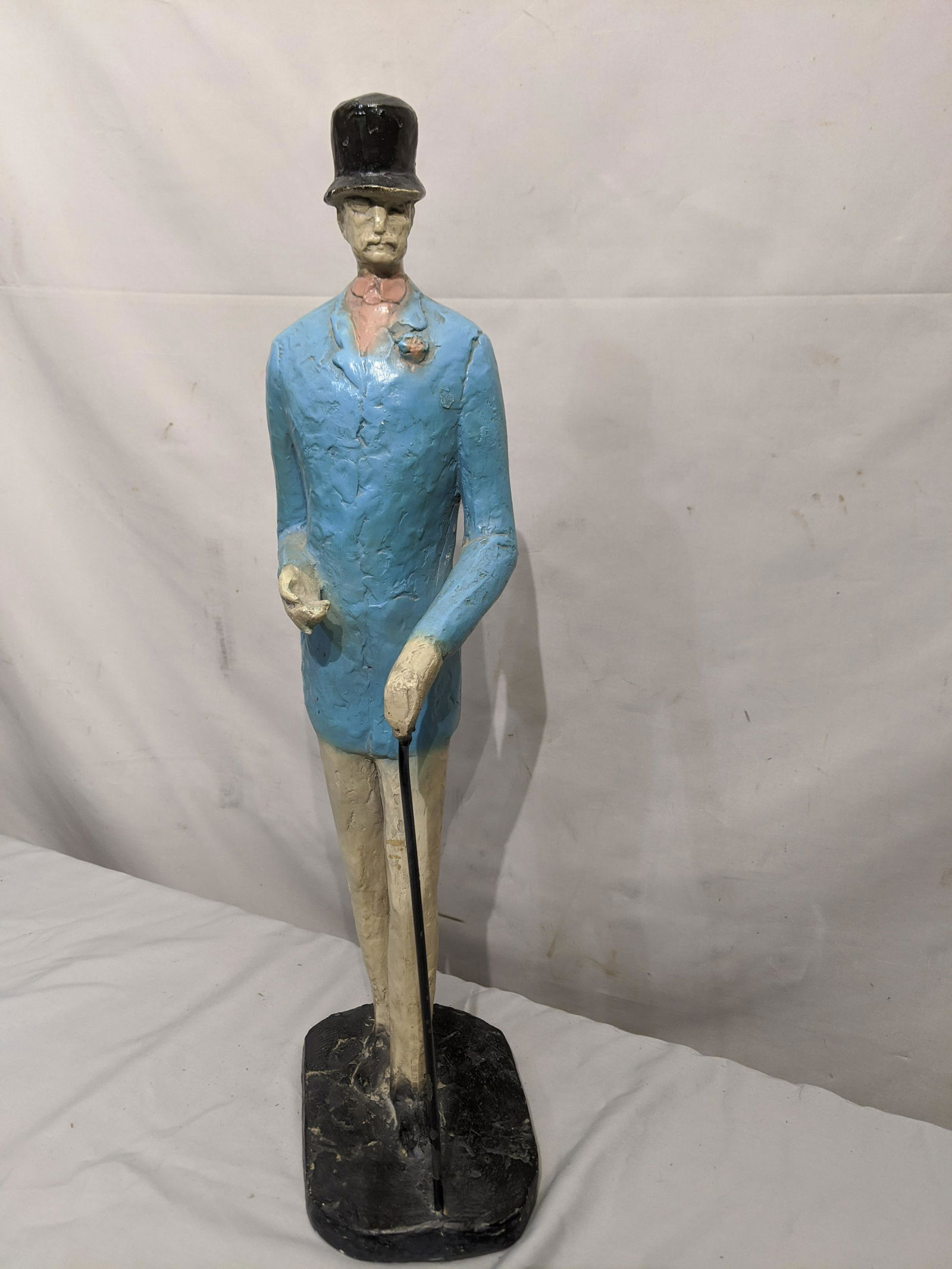 c1940 Art Pottery Well Dressed Man Sculpture Store (1 of 8)