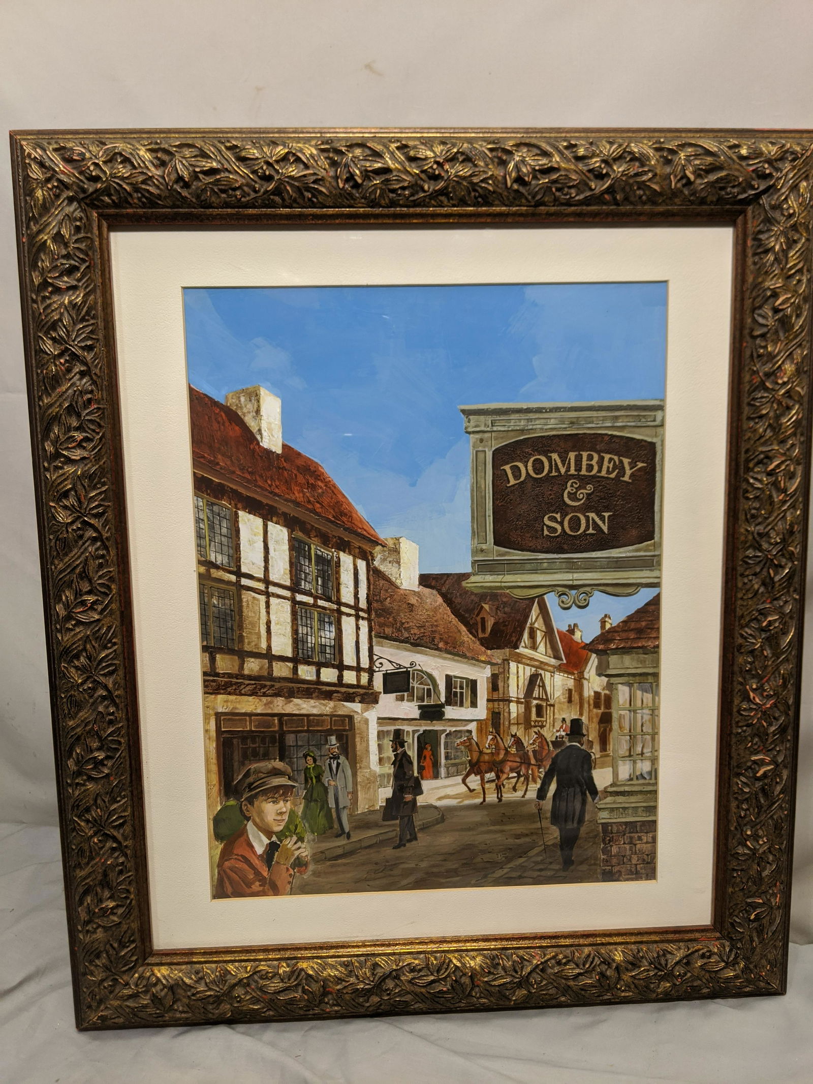 Charles Dickens Dombey & Son Unsigned Painting (1 of 13)