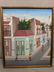 Vintage Haitian Black Folk Art Signed Oil Painting of