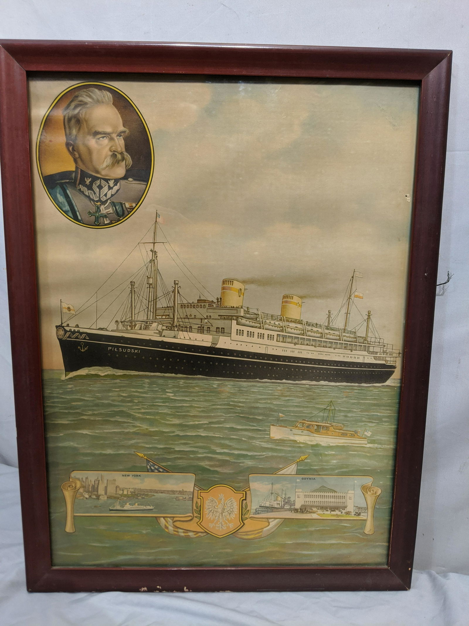 c1940 MS Pi?sudski Polish Ocean Lines Framed Print (1 of 12)