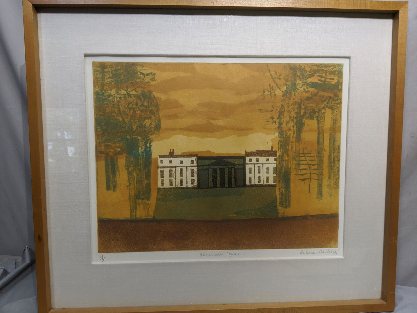 1964 Helena Markson Abercrombie Square 58/100 Etching (1 of 13)