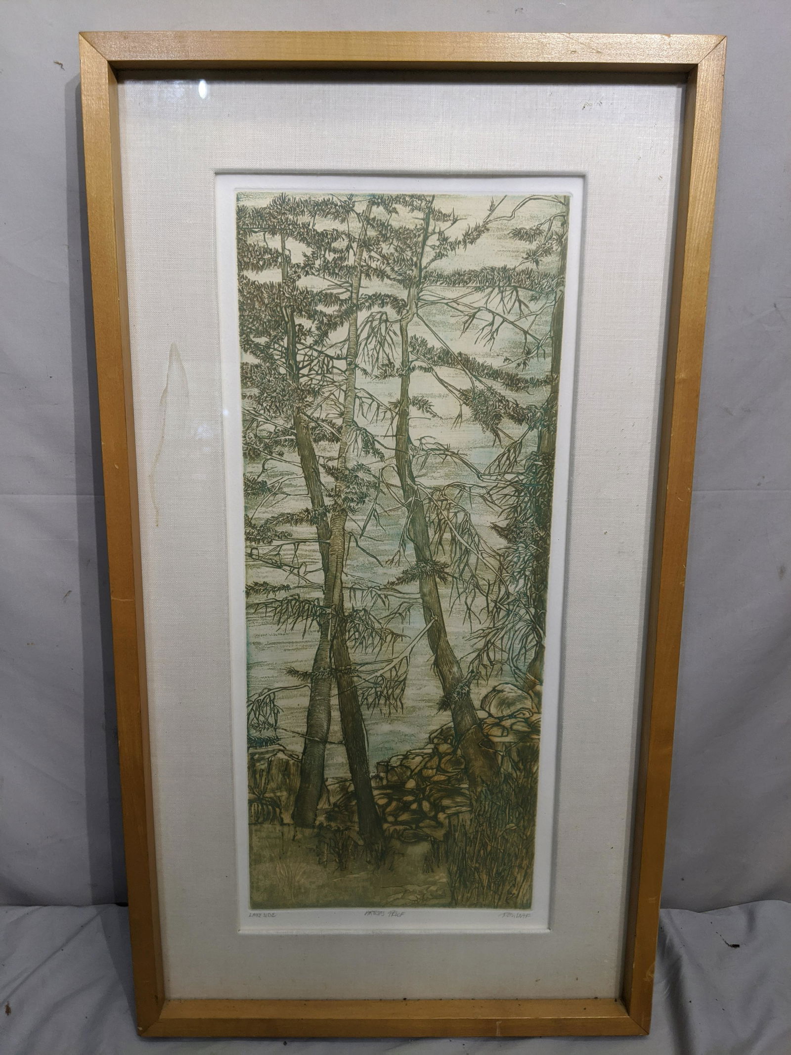 Ruth Leaf Lakeside Artist Proof Large Framed Etching (1 of 13)