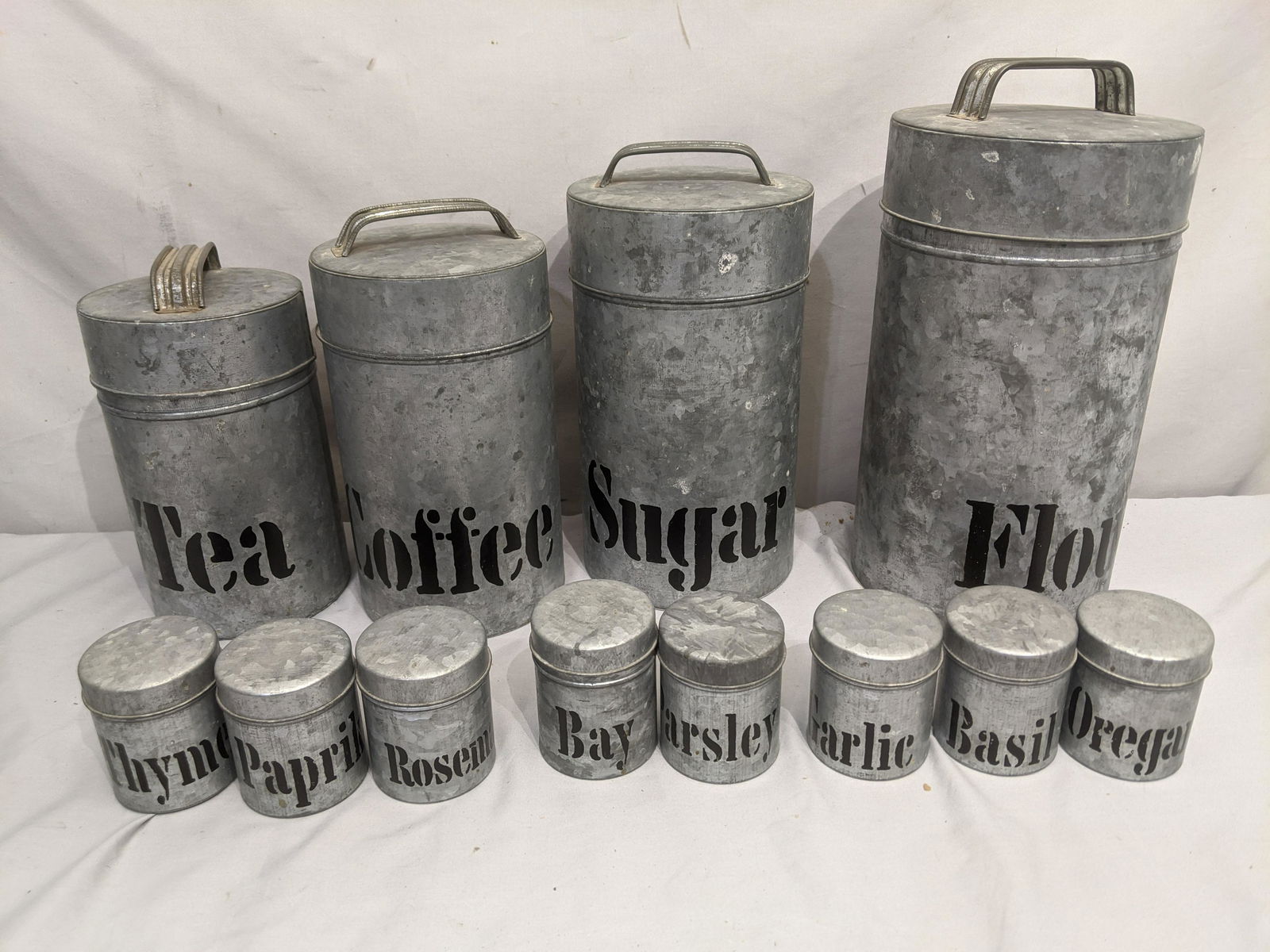 13 Vandor Imports Galvanized Farmhouse Canister Set (1 of 7)