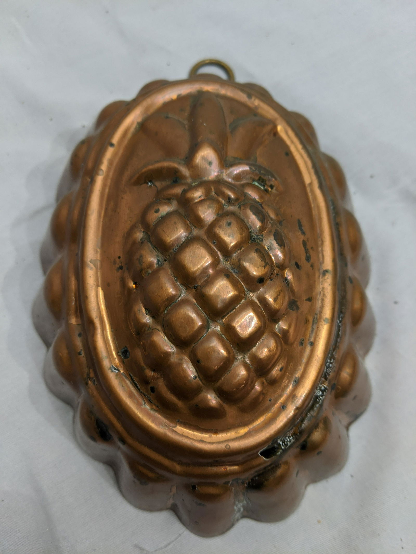 Antique Copper Pineapple Bread Jell-O Pudding Mold (1 of 4)