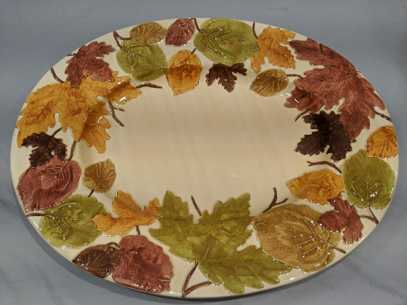 Vietri Italy 8325/50 Fall Leaf Thanksgiving Pottery (1 of 6)