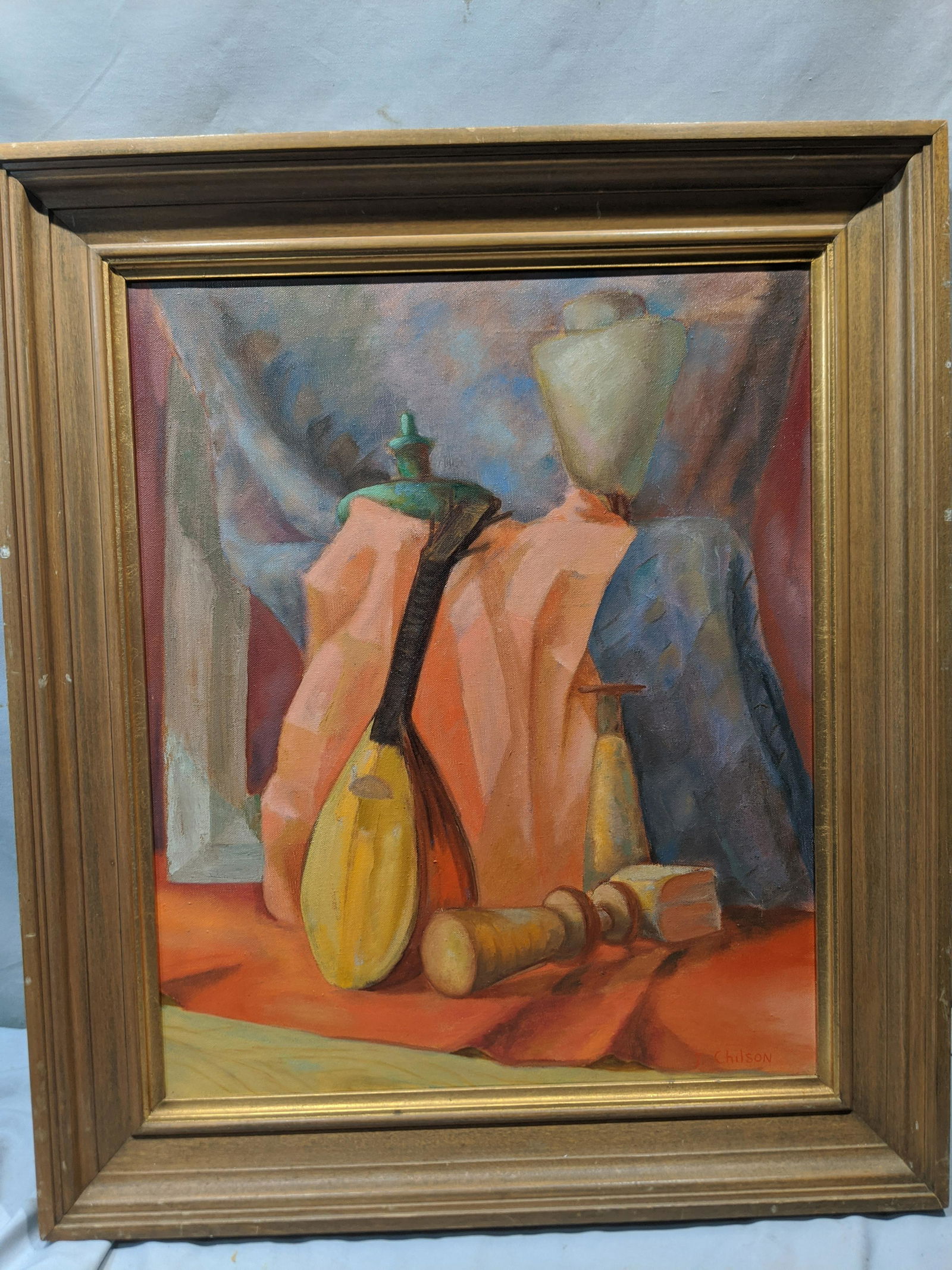 John Chilson Signed Abstract Still Life Oil Painting (1 of 12)