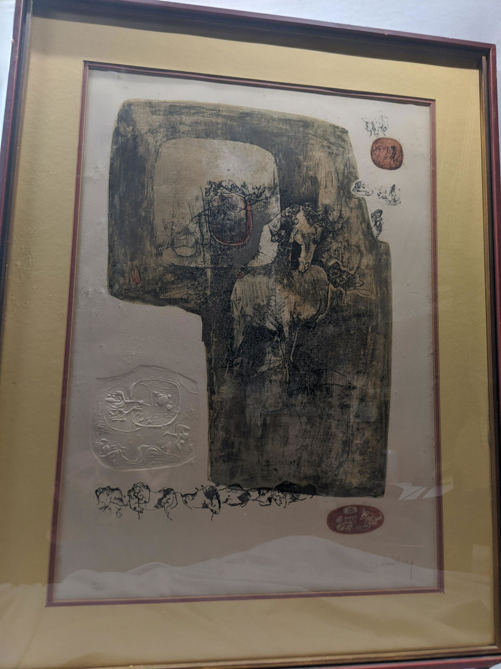 Lebadang 264/275 Mid-Century Abstract Horse Lithograph (1 of 14)