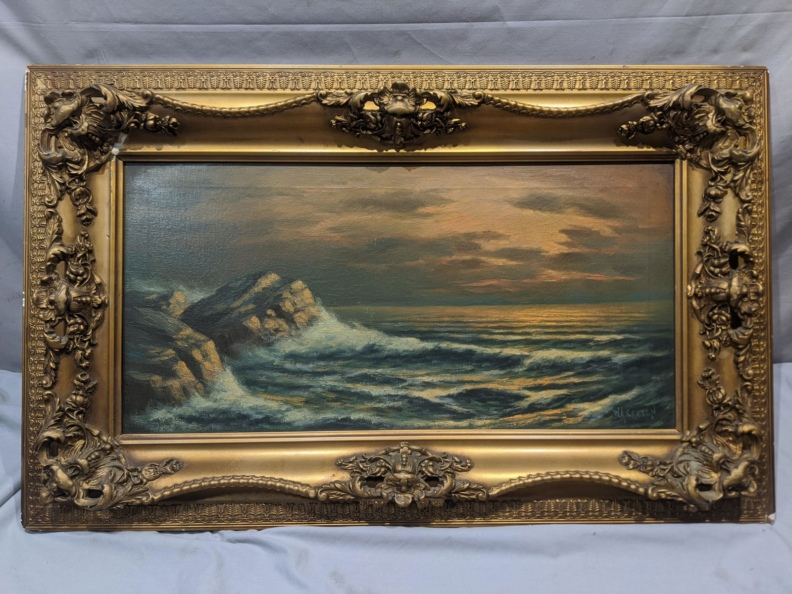 William Carson Seascape at Dusk Oil Painting (1 of 17)