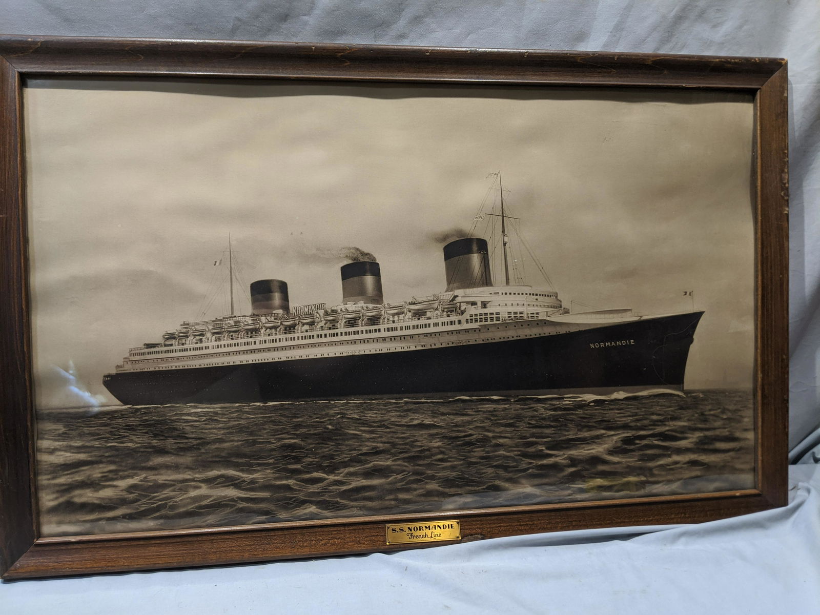 SS Normandie French Line Ocean Liner Ship Print (1 of 11)