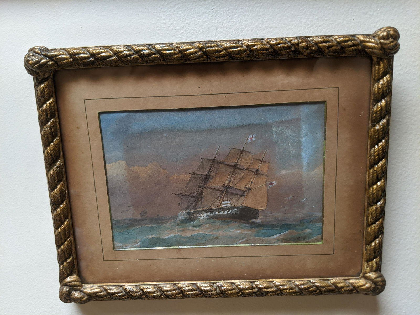 William Frederick Mitchell Sailship Watercolor Painting (1 of 8)