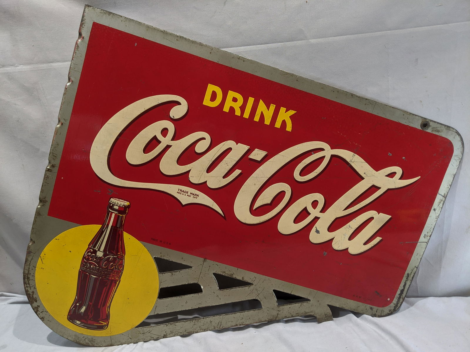 Early Coke Coca-Cola Double Sided Flange Wall Sign (1 of 6)